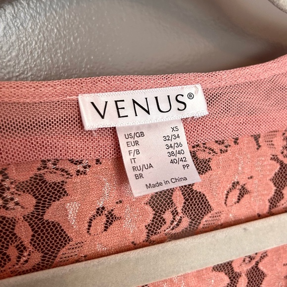 Bell Sleeve Shirt Lace Back Dressy Top with Mesh Back - Picture 4 of 6